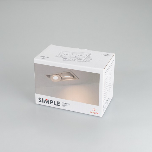 Встраиваемый светильник Arlight CL-SIMPLE-S148x80-2x9W Day4000 (BK, 45 deg) 026877 фото 4