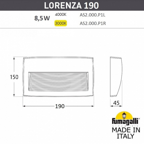 Накладной светильник Fumagalli Lorenza AS2.000.000.AXK1L фото 3