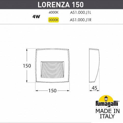 Накладной светильник Fumagalli Lorenza AS1.000.000.AXJ1L фото 3