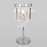 Настольная лампа декоративная Eurosvet Elegante 01136/1 хром/прозрачный хрусталь Strotskis