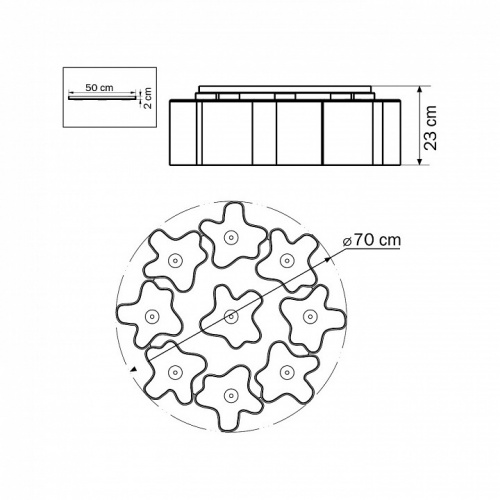 Потолочная люстра Lightstar Nubi 802090 фото 3