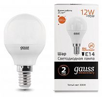 Лампа светодиодная Gauss LED Elementary E14 12Вт 3000K 53112