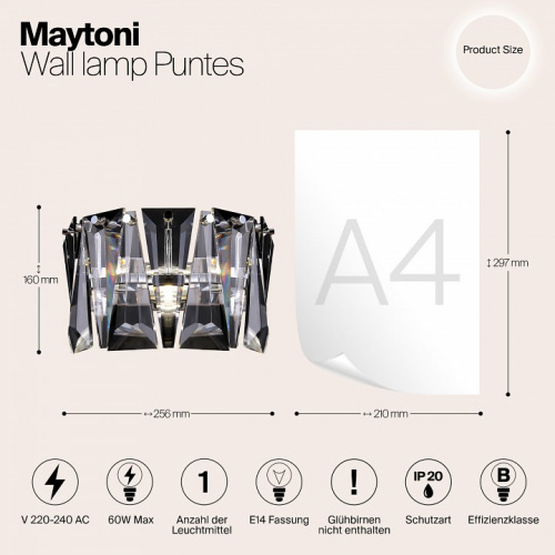 Бра Maytoni Puntes MOD043WL-01CH фото 3