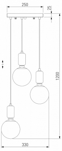 Подвесной светильник Eurosvet Bubble 50151/3 латунь фото 2