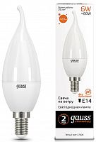 Лампа светодиодная Gauss Led Elementary Candle Tailed E14 6Вт 3000K 34116