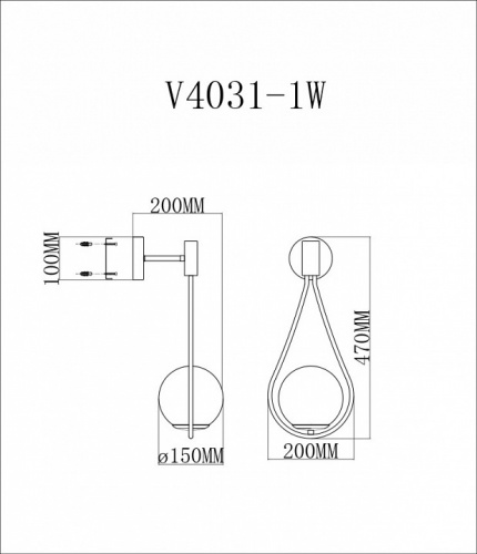 Бра Moderli Bestia V4031-1W фото 2