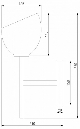 Бра Eurosvet Arrista 60130/1 хром фото 2