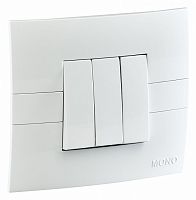 Выключатель трехклавишный Mono Electric Eсо 101-010101-114