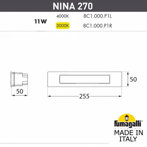 Встраиваемый светильник Fumagalli Nina 8C1.000.000.LYP1L фото 2