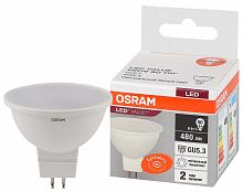 Лампа светодиодная LED 6 Вт GU5.3 4000К 480Лм спот 220 В (замена 50Вт) OSRAM