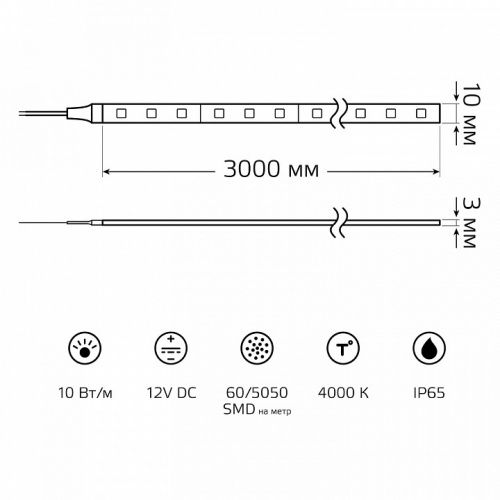 Лента светодиодная Gauss Basic BT052 фото 3