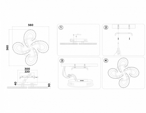 Потолочная люстра Ambrella Light FA FA1702 фото 3