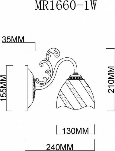 Бра MyFar Nicole MR1660-1W фото 3