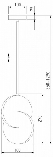 Подвесной светильник Eurosvet Lang 50225/1 LED черный фото 3