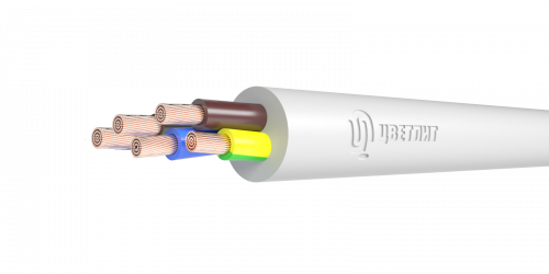 Провод ПВС 4х1,5+1х1,5 белый
