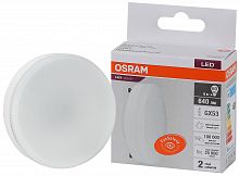 Лампа светодиодная LED 8 Вт GX53 4000К 640Лм таблетка 220 В (замена 60Вт) OSRAM