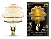 Лампа светодиодная Gauss LOFT Led Vintage Filament Flexible E27 8Вт 2400K 161802008