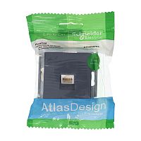 Розетка ATLASDESIGN компьютерная RJ45 механизм грифель