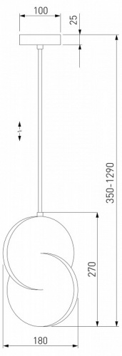 Подвесной светильник Eurosvet Lang 50225/1 LED золото фото 3