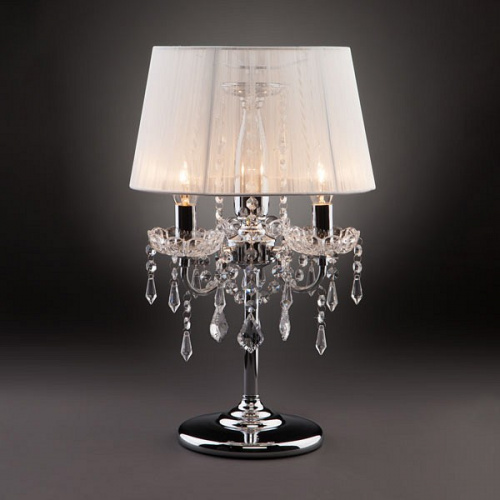 Настольная лампа декоративная Eurosvet Allata 2045/3T хром/белый настольная лампа фото 2
