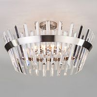 Светильник на штанге TK Lighting Steccato 10111/8 сатин-никель / прозрачный хрусталь Strotskis