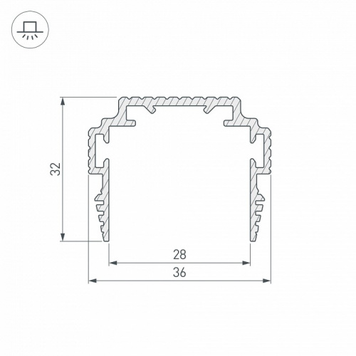 Профиль-держатель встраиваемый Arlight PLS 035011 фото 2