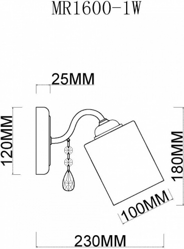 Бра MyFar Patrick MR1600-1W фото 3