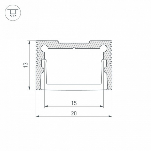 Профиль Arlight SL-SLIM20-H13-2000 ANOD 023721 фото 2