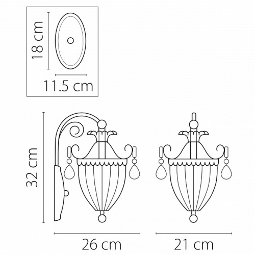 Бра Osgona Schon 790614 фото 2