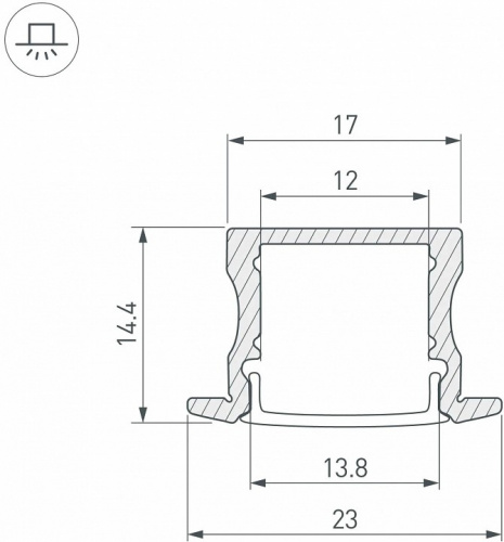 Профиль встраиваемый Arlight ARH-LINE 044265 фото 3