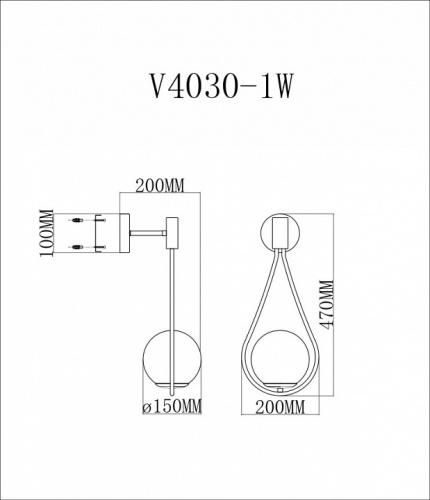 Бра Moderli Bestia V4030-1W фото 2