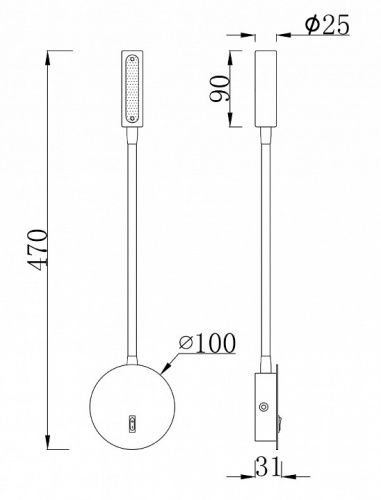 Бра Maytoni Stem C035WL-L3MG3K фото 3