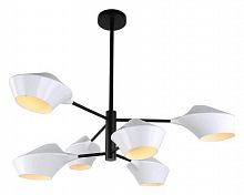 Люстра на штанге LUMINA DECO Romina LDP 6037-6 WT+BK