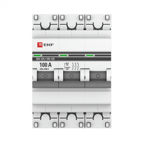 Выключатель нагрузки ВН-125 3P 100А PROxima фото 2