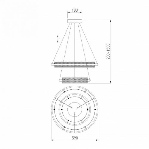 Подвесной светильник Eurosvet Imperio 90241/2 белый/ серебро Smart фото 3