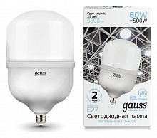 Лампа светодиодная Gauss Elementary LED T160 E27 60Вт 6500K 63236