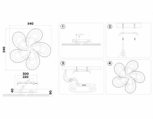 Потолочная люстра Ambrella Light FA FA1703 фото 3