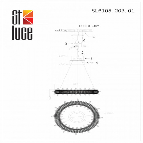 Подвесной светильник ST-Luce Lucchero SL6105.203.01 фото 3