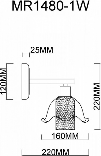 Бра MyFar Lisa MR1480-1W фото 3