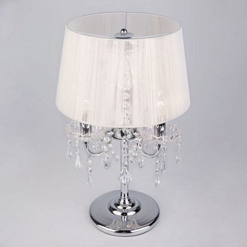 Настольная лампа декоративная Eurosvet Allata 2045/3T хром/белый настольная лампа фото 4