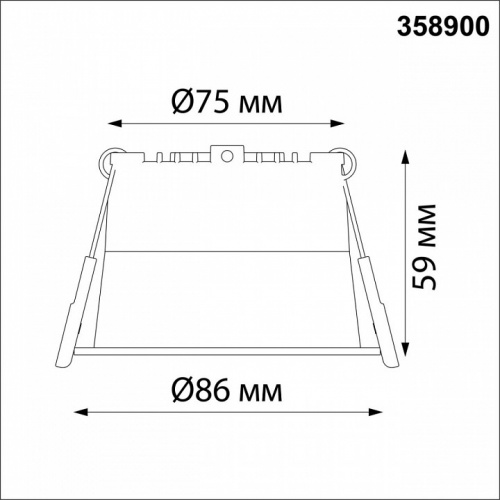 Встраиваемый светильник Novotech Tran 358900 фото 3