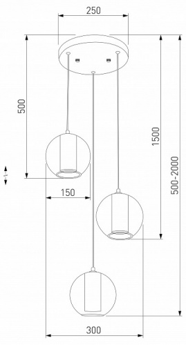 Подвесной светильник Eurosvet Cobble 50258/3 LED дымчатый/бирюзовый фото 2