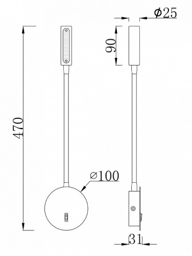 Бра Maytoni Stem C035WL-L3B3K фото 3