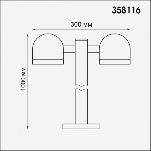 Наземный высокий светильник Novotech Galeati 358116 фото 3