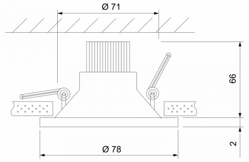 Встраиваемый светильник Elektrostandard 15266/LED a055719 фото 2