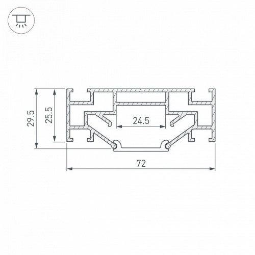 Профиль встраиваемый Arlight STRETCH 40060 фото 3