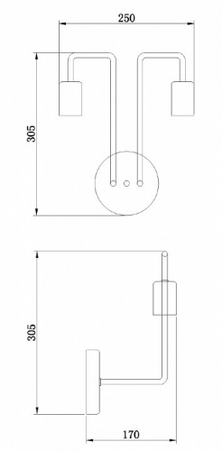 Бра Maytoni Gilbert T532WL-02B фото 3