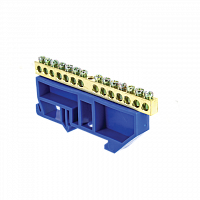 Шина нулевая 63.14 изолятор на DIN-рейку латунь