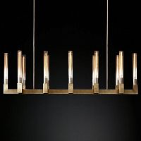 Подвесная люстра Imperiumloft Rh Canelle Linear Chandelier 12 Modern Brass 40.1549