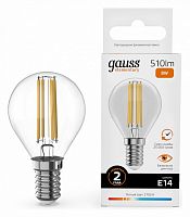 Лампа светодиодная Gauss Filament Elementary E14 8Вт 2700K 52118